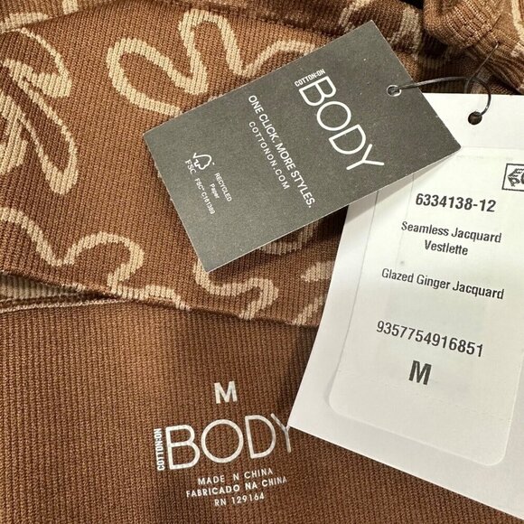 COTTON ON Womens Size M Seamless Floral Jacquard Athletic Crop Top NWT - Picture 6 of 6